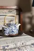 Clayre & Eef Tasse 100 ml Beige Blau Porzellan Podgląd zdjęcia produktu 2