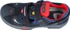 A top-down view of a black safety sandal with blue and red accents. Produktbild-Vorschau