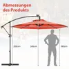 COSTWAY ombrellone φ300cm, ombrellone a sbalzo con 32 LED Anteprima dell’immagine prodotto 3