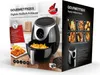 The image shows the packaging of a digital hot air fryer. Produktbild-Vorschau