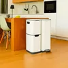 HAJA bidone per cosmetici a pedale in acciaio inox bianco Anteprima dell’immagine prodotto 10
