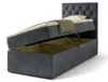 NORDELO Boxspringbett ELEGANTE 120x200 cm AMOR Velvet Grau Produktbild-Vorschau 6