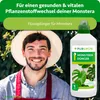 A man wearing a hat and apron smiles at the camera, with a bottle of plant fertilizer to his right. Produktbild-Vorschau
