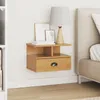 vidaXL Nachttisch HILL Honigbraun 40 x 31 x 27 cm Massives Produktbild-Vorschau 3