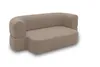 A taupe sofa is shown from a three-quarter angle against a white background. Produktbild-Vorschau