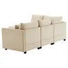 Divano angolare Merax 5 posti, divano letto con pouf Anteprima dell’immagine prodotto 5