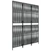 Paravent 3-tlg. Schwarz Poly Rattan Produktbild-Vorschau 4