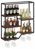 COSTWAY Weinregal Wand, Bar Regal mit 6 Regalböden & 4 Produktbild-Vorschau 1