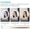 A woman is shown in a mirror with different lighting settings. Voir les images du produit