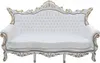 Casa Padrino Barock 3-er Sofa Master Weiss/Gold Mod2 - Produktbild-Vorschau 1