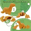 Dino Nugget Kissen Set 4-teilig Plüsch Kuscheltier Produktbild-Vorschau 3