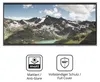 A product image showing a smartphone screen displaying a mountain landscape, with two icons below detailing product features. Voir les images du produit