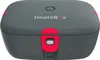 A studio shot of a gray electric lunchbox with red accents. Produktbild-Vorschau