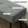 HOMCOM Sitzbank Polsterbank mit Cordbezug, Bettbank mit Produktbild-Vorschau 4