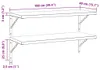vidaXL Mensole a parete 2 pezzi 100x40 cm nero acciaio inox Anteprima dell’immagine prodotto 8