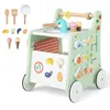 GOPLUS 6 in 1 Lauflernhilfe aus Holz, Lauflernwagen mit Produktbild-Vorschau 1