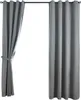 2er Set Verdunkelungsvorhänge Ösen Raffhalter HxB 245x145 Produktbild-Vorschau 2