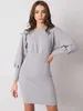 Rue Paris Minikleid für Frauen Dericote grau L Produktbild-Vorschau 2