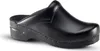 A black Sanita clog shoe is shown from the side against a white background. Produktbild-Vorschau