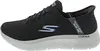 Side view of a black Skechers Slip-Ins Go Walk Flex shoe. Anteprima dell’immagine prodotto