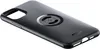 A black phone case with a circular mounting system on the back. Produktbild-Vorschau
