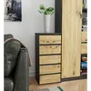 Commode CL5 40 cm Gris Graphite et Chêne Artisan avec 5 Voir les images du produit 5
