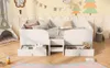 Kinderbett 90 x 200 cm aus Holz mit 2 Schubladen – Holzbett Produktbild-Vorschau 11