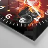 Wanduhr - Quadrat - Glasuhr - Feuer Instrument Skelett - Produktbild-Vorschau 5