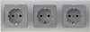 ChiliTec 23064 DELPHI Set 3 Steckdosen + 3-fach Rahmen Produktbild-Vorschau 1