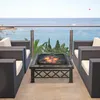 Outsunny 3-in-1 vuurkorf met vlammenwerend scherm, Productafbeelding-voorbeeld 2