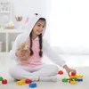 Onesie Kigurumi Pyžamo Králik Prevlek Kostým Deti 125 - Náhľad obrázku produktu 5