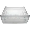 A clear plastic refrigerator drawer on a white background. Náhľad obrázku produktu
