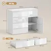 Komoda HOMCOM, komoda s 5 zásuvkami, nastavitelnou policí a Náhled obrázku produktu 3