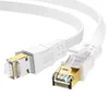 LAN Kabel Cat 8 Flach 3m Weiß – Netzwerkkabel RJ45 Ethernet Produktbild-Vorschau 1