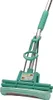 A green sponge mop with a silver handle against a white background. Produktbild-Vorschau