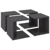 vidaXL Couchtische 4 Stk. Hochglanz-Grau 33x33x33 cm Produktbild-Vorschau 10