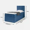 Postel s boxspringem NORDELO INCANTO 90 × 200 cm, modrá – Náhled obrázku produktu 3