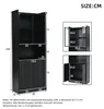 Vitrina LED de 80x35x200 cm, armario alto con puertas de Vista previa de la imagen del producto 4