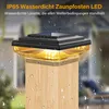 Forever 4 Stück Solar Pfostenleuchten, 8LED Solarleuchten Produktbild-Vorschau 16
