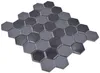 Keramik Mosaik Hexagon schwarz glänzend R10B Duschtasse Produktbild-Vorschau 2