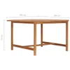 vidaXL Table de jardin 150x150x75 cm teck massif Voir les images du produit 8