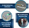 Collage of product features and usage scenarios for an AC voltage tester. Voir les images du produit