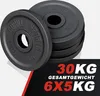 GORILLA SPORTS® Olympia Hantelscheiben - Set 30kg, 6x5kg Produktbild-Vorschau 5