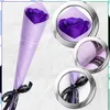 10 Seifenrosen, Strauß, Lila, Elegantes Geschenk, 28 cm Produktbild-Vorschau 5