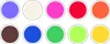 Ten colorful circles arranged in two rows of five. Anteprima dell’immagine prodotto