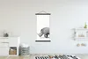 MuchoWow® Textilposter Rhinozeros - Tiere - Weiß 90x180 cm Produktbild-Vorschau 2