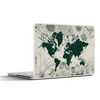 MuchoWow® Laptop Aufkleber Sticker Cover Weltkarte - Blumen Produktbild-Vorschau 1