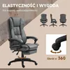 Fotel biurowy Vinsetto z funkcją masażu, ergonomiczny fotel Podgląd zdjęcia produktu 7