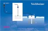 Diagram showing how to install and use a pond heater. Voir les images du produit
