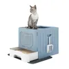 Klappbare Katzenklo Katzentoilette mit Deckel, Streumatte & Produktbild-Vorschau 1